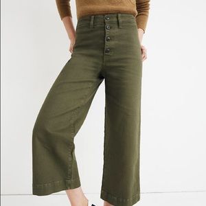 Madewell Olive Green Wide Leg Pants